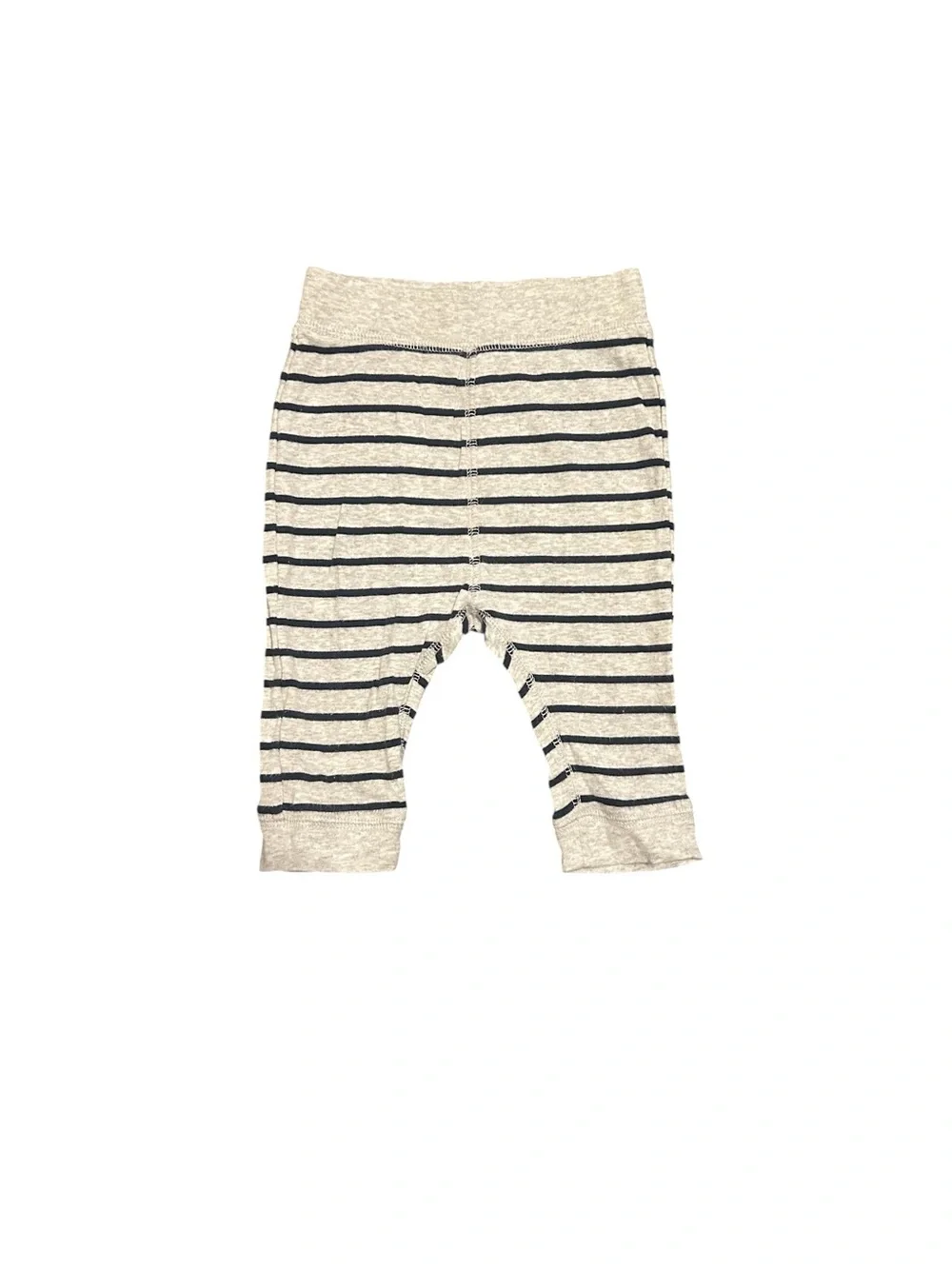 Old Navy Heather Cream & Navy Striped Baby Leggings